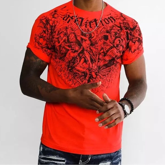 Affliction Other - Buckle AFFLICTION Angels Revival Short Sleeve T-Shirt Bright Red Black Large